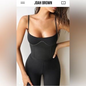 Joah Brown Black Corset Tank. NWT. XS.